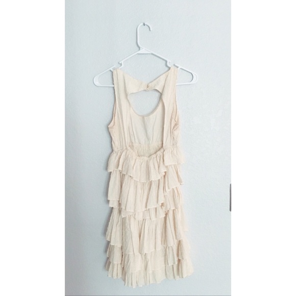 Cream Ruffle Dress - Picture 2 of 2